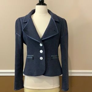 Z Spoke Zac Posen Wool Blue Blazer 8